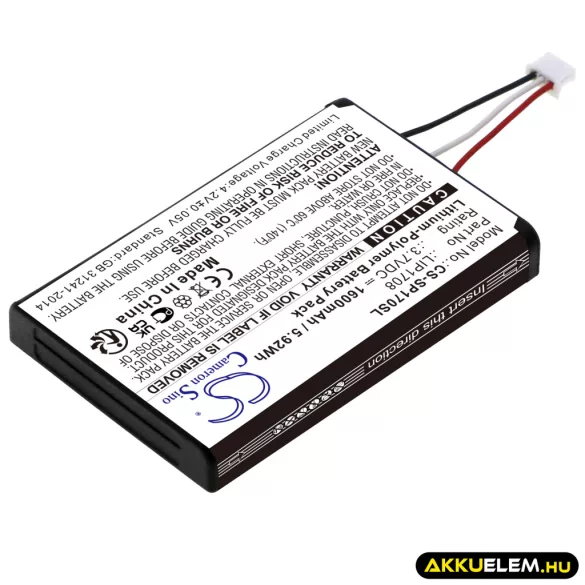 Utángyártott Sony Játékkonzol Li-Polymer akkumulátor 3.7V 1600mAh LIP1708 - CameronSino