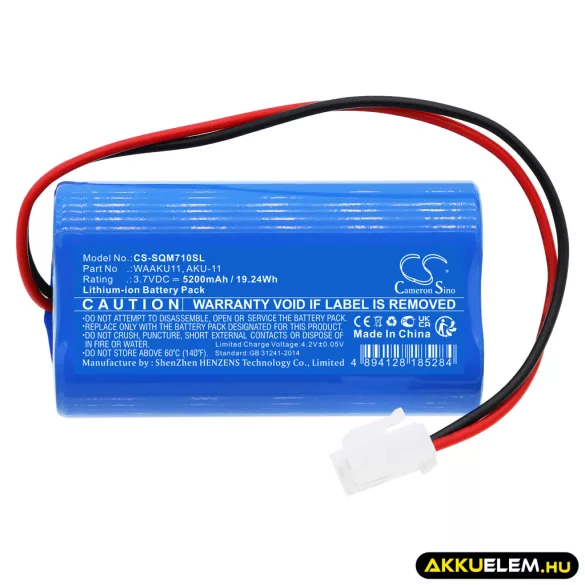 Utángyártott Sonel egyéb Li-ion akkumulátor 3.7V 5200mAh WAAKU11, AKU-11 - CameronSino