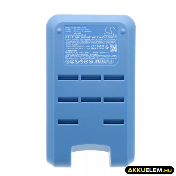 Utángyártott Tineco porszívó Li-ion akkumulátor 21.6V 2000mAh ZB1965-20P, S11-01 - CameronSino