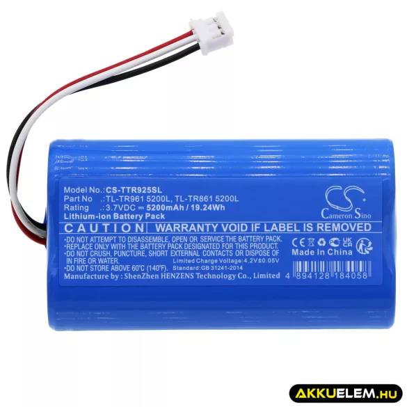 Utángyártott TP-Link Hotspot Li-ion akkumulátor 3.7V 5200mAh - CameronSino