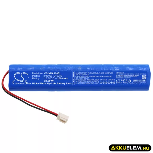 Utángyártott Velux okosotthon készülék Ni-MH akkumulátor 10.8V 2000mAh 946933, 946930 - CameronSino