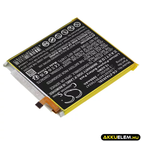 Utángyártott ZTE mobil Li-Polymer akkumulátor 3.85V 3900mAh Li3939T44P8h756547 Az Axon 10 Pro 2019, 2020, 2021, 2022 verzióhoz - CameronSino
