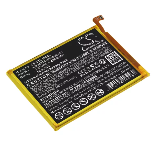 Utángyártott ZTE mobil Li-Polymer akkumulátor 3.85V 4900mAh Li3949T44P8h906450 - CameronSino