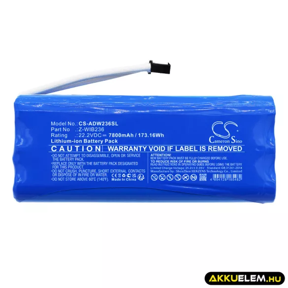 Utángyártott American DJ stúdió eszköz Li-ion akkumulátor 22.2V 7800mAh Z-WIB236 - CameronSino
