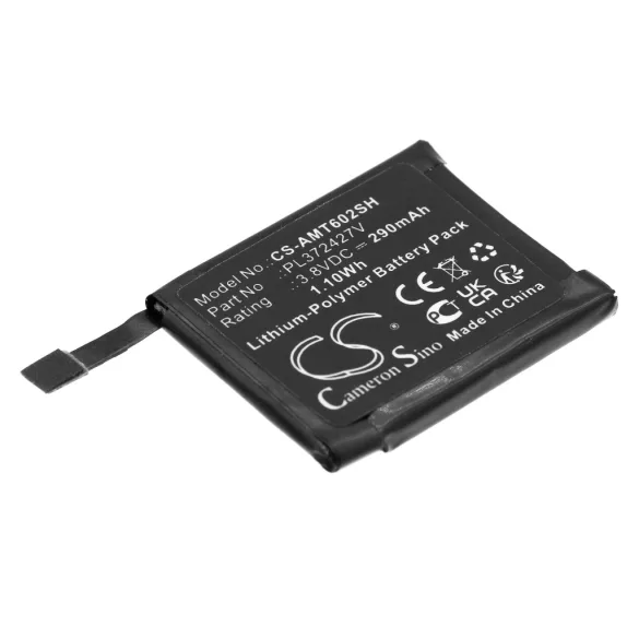 Utángyártott Amazfit Okosóra Li-Polymer akkumulátor 3.8V 290mAh PL372427V, PL372427U - CameronSino