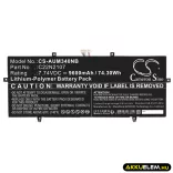 Utángyártott Asus laptop Li-Polymer akkumulátor 7.74V 9600mAh C22N2107 - CameronSino