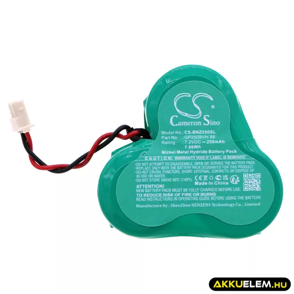 Utángyártott Mercedes-Benz Riasztó rendszer Ni-MH akkumulátor 7.2V 230mAh GP250BVH X6 - CameronSino