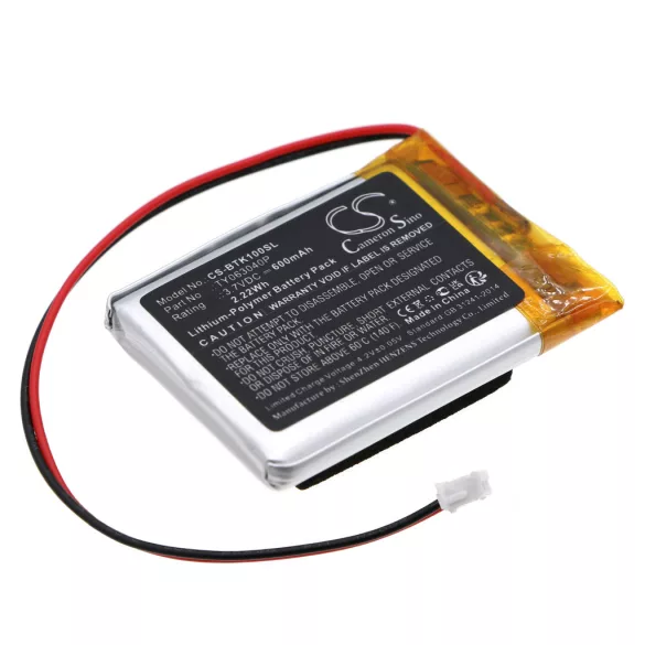 Utángyártott Blaupunkt hangszóró Li-Polymer akkumulátor 3.7V 600mAh TY063040P - CameronSino