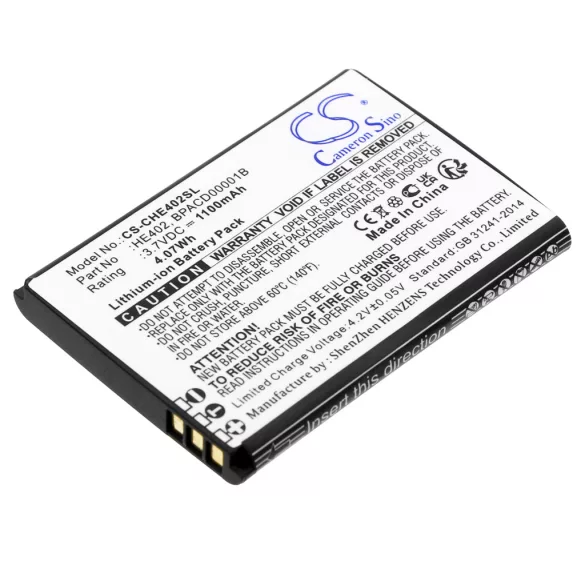 Utángyártott AT&T mobil Li-ion akkumulátor 3.7V 1100mAh HE402, BPACD00001B - CameronSino