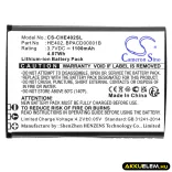 Utángyártott AT&T mobil Li-ion akkumulátor 3.7V 1100mAh HE402, BPACD00001B - CameronSino