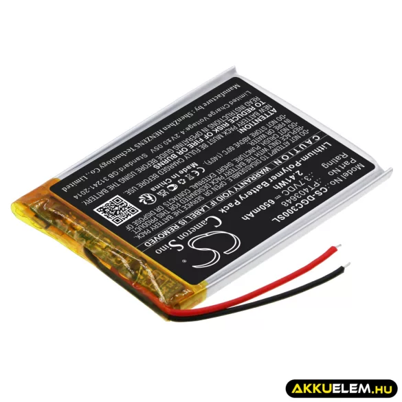 Utángyártott Denon Vezeték nélküli fejhallgató Li-Polymer akkumulátor 3.7V 650mAh PT403648 - CameronSino
