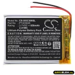 Utángyártott Denon Vezeték nélküli fejhallgató Li-Polymer akkumulátor 3.7V 650mAh PT403648 - CameronSino