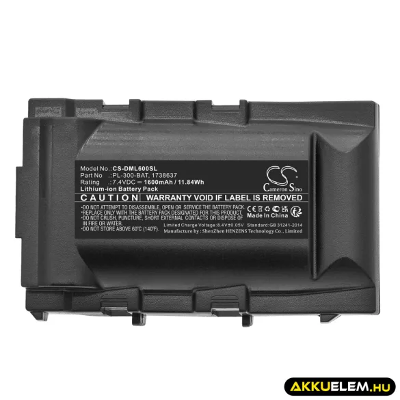 Utángyártott 3M Hordozható nyomtató Li-ion akkumulátor 7.4V 1600mAh PL-300-BAT - CameronSino
