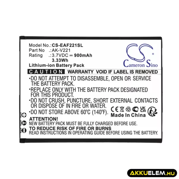 Utángyártott Emporia mobil Li-ion akkumulátor 3.7V 900mAh AK-V221, AK-V221-4G - CameronSino
