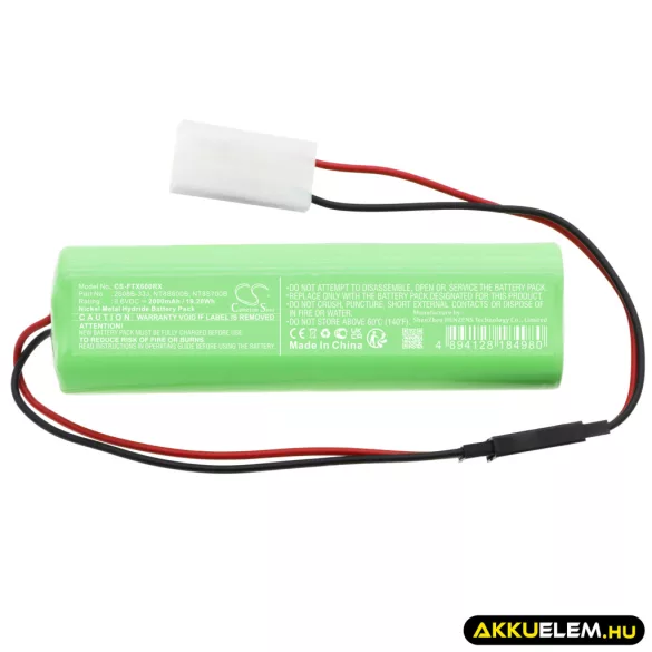 Utángyártott Futaba Távirányító akkumulátor 9.6V 2608B-33J, NT8S600B - CameronSino