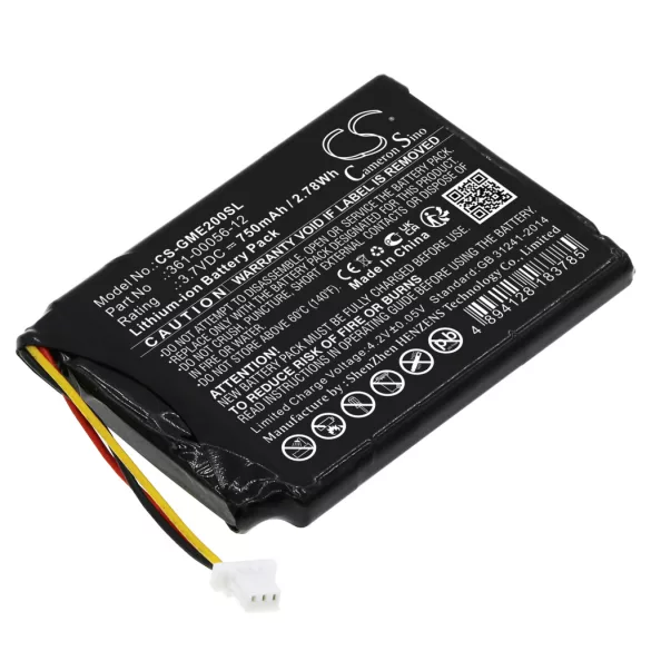 Utángyártott Garmin GPS Li-ion akkumulátor 3.7V 750mAh 361-00056-12 - CameronSino