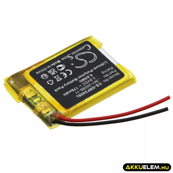 Utángyártott Garmin Okosóra Li-Polymer akkumulátor 3.8V 170mAh 361-00086-11 - CameronSino