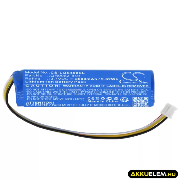 Utángyártott Qolsys Riasztó rendszer Li-ion akkumulátor 3.7V 2600mAh QR0083-840, IAN034NA - CameronSino
