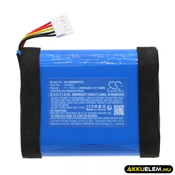 Utángyártott Marshall hangszóró Li-ion akkumulátor 11.1V 3350mAh C406A7, C406A1 - CameronSino