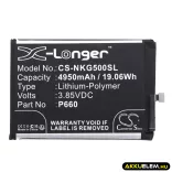 Utángyártott Nokia mobil Li-Polymer akkumulátor 3.85V 4950mAh P660 - CameronSino
