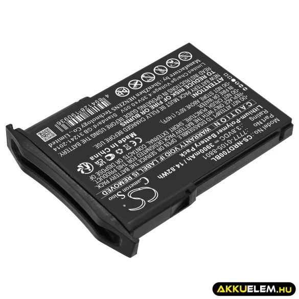 Utángyártott NCR Orderman Vonalkód szkenner Li-Polymer akkumulátor 3.8V 3900mAh 7777-0105-8801 - CameronSino