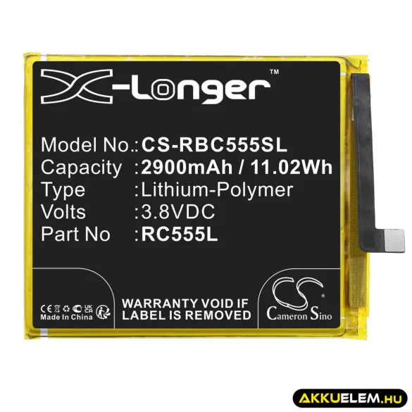 Utángyártott Orbic mobil Li-Polymer akkumulátor 3.8V 2900mAh RC555L - CameronSino