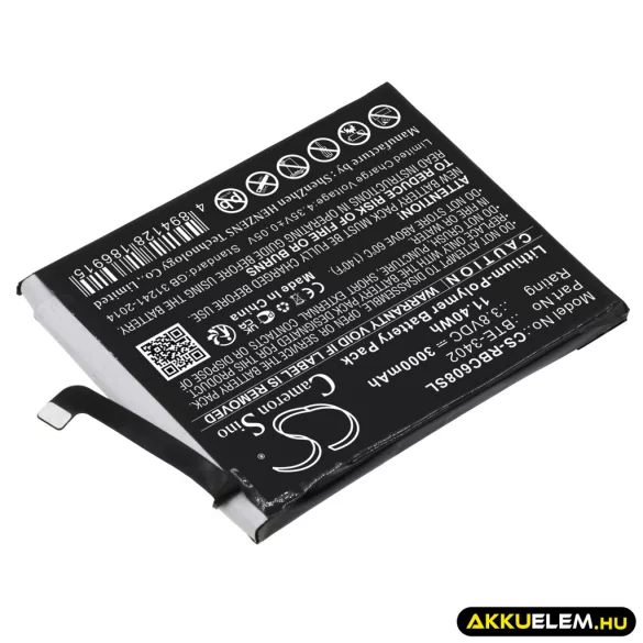 Utángyártott Orbic mobil Li-Polymer akkumulátor 3.8V 3000mAh BTE-3402 - CameronSino