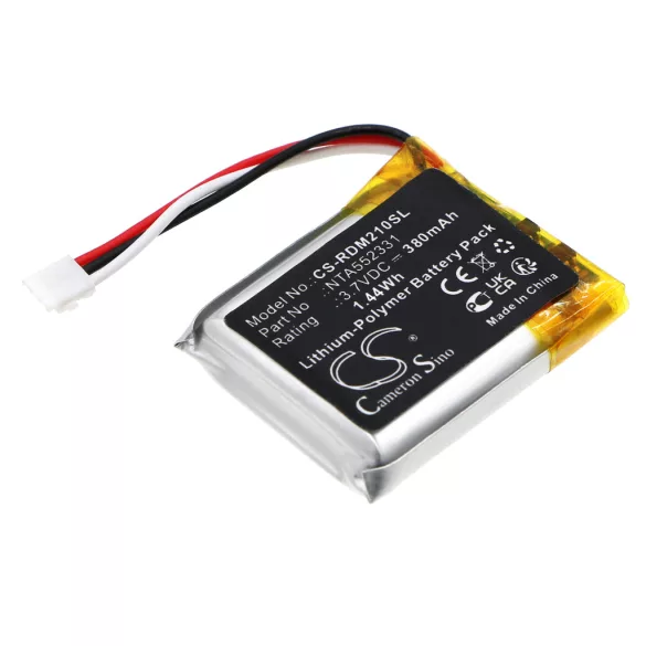 Utángyártott Rode Vezeték nélküli fejhallgató Li-Polymer akkumulátor 3.8V 380mAh NTA552331, 0442-0053-01 - CameronSino