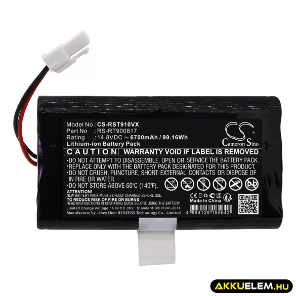 Utángyártott Rowenta porszívó Li-ion akkumulátor 14.8V 6700mAh RS-RT900817 - CameronSino
