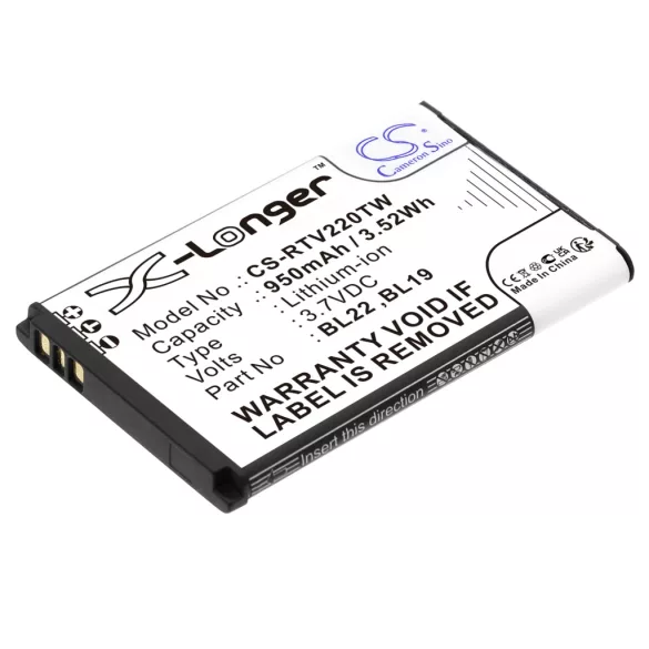 Utángyártott Retevis adó-vevő rádió Li-ion akkumulátor 3.7V 950mAh BL22, BL19 - CameronSino