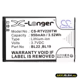 Utángyártott Retevis adó-vevő rádió Li-ion akkumulátor 3.7V 950mAh BL22, BL19 - CameronSino