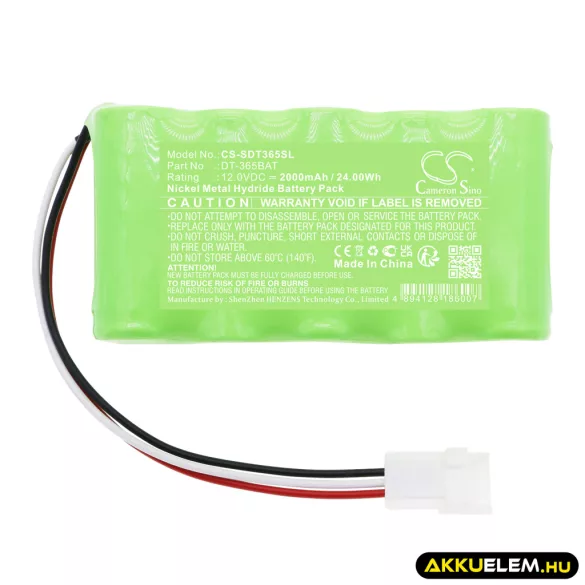 Utángyártott Shimpo egyéb Ni-MH akkumulátor 12V 2000mAh DT-365BAT - CameronSino