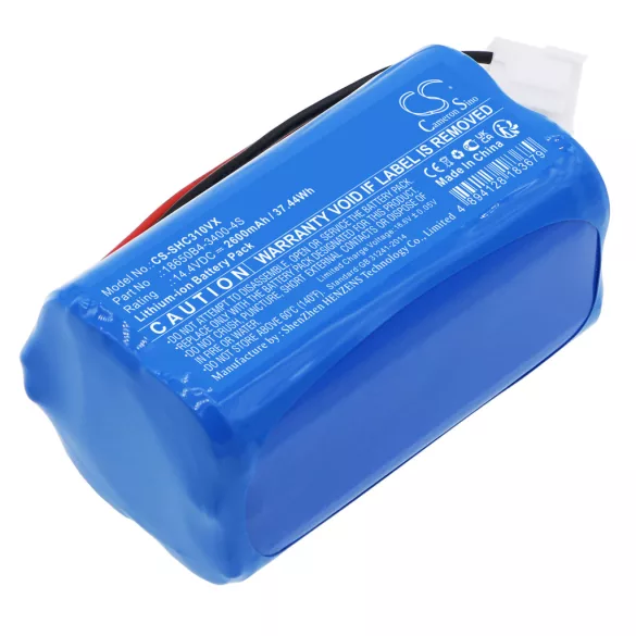 Utángyártott Shark porszívó Li-ion akkumulátor 14.4V 2600mAh 18650B4-3400-4S - CameronSino
