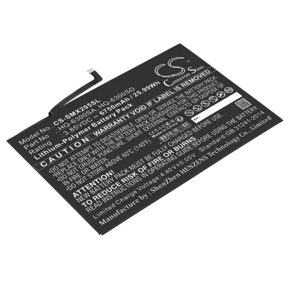 Utángyártott Samsung Tablet Li-Polymer akkumulátor 3.85V 6750mAh HQ-6300SA, HQ-6300SD - CameronSino
