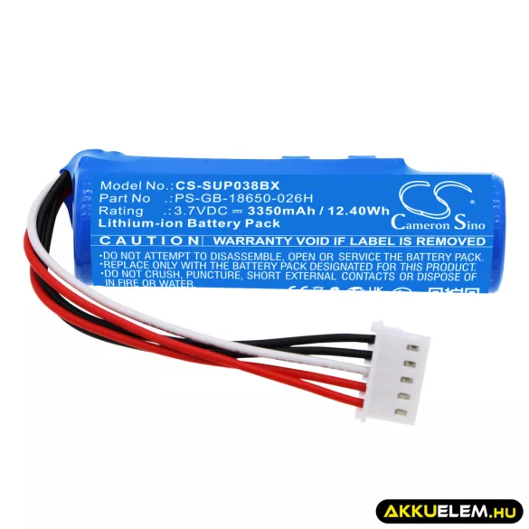 Utángyártott SumUp Fizetési terminál Li-ion akkumulátor 3.7V 3350mAh PS-GB-18650-026H - CameronSino
