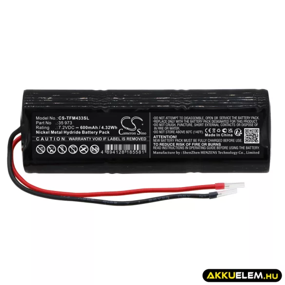 Utángyártott Telenot Riasztó rendszer Ni-MH akkumulátor 7.2V 600mAh 6/N-270AA, 35973 - CameronSino