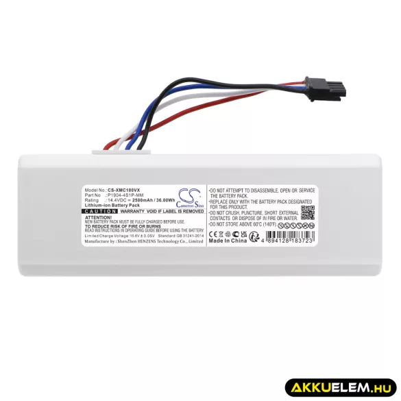Utángyártott Dreame porszívó Li-ion akkumulátor 14.4V 2500mAh P1904-4S1P-MM - CameronSino
