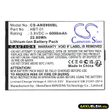 Utángyártott Aisino Fizetési terminál Li-ion akkumulátor 3.8V 6000mAh HBT-01 - CameronSino