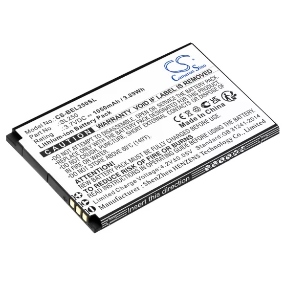 Utángyártott Bea-fon mobil Li-ion akkumulátor 3.7V 1050mAh SL250 - CameronSino