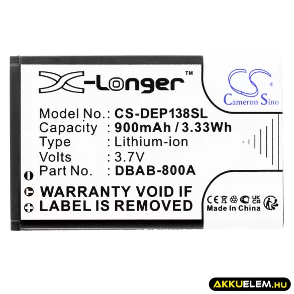 Utángyártott Doro mobil Li-ion akkumulátor 3.7V 900mAh DBAB-800A - CameronSino