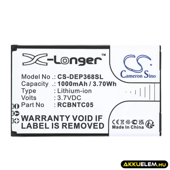 Utángyártott Doro mobil Li-ion akkumulátor 3.7V 1000mAh RCBNTC05 - CameronSino