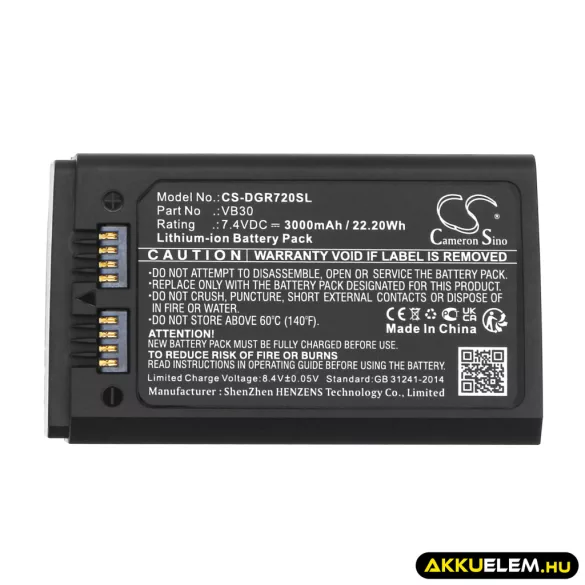 Utángyártott GODOX stroboszkóp Li-ion akkumulátor 7.4V 3000mAh VB30 - CameronSino