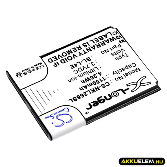 Utángyártott Nokia mobil Li-ion akkumulátor 3.7V 1150mAh BL-L4E - CameronSino