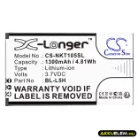 Utángyártott Nokia mobil Li-ion akkumulátor 3.7V 1300mAh BL-L5H - CameronSino