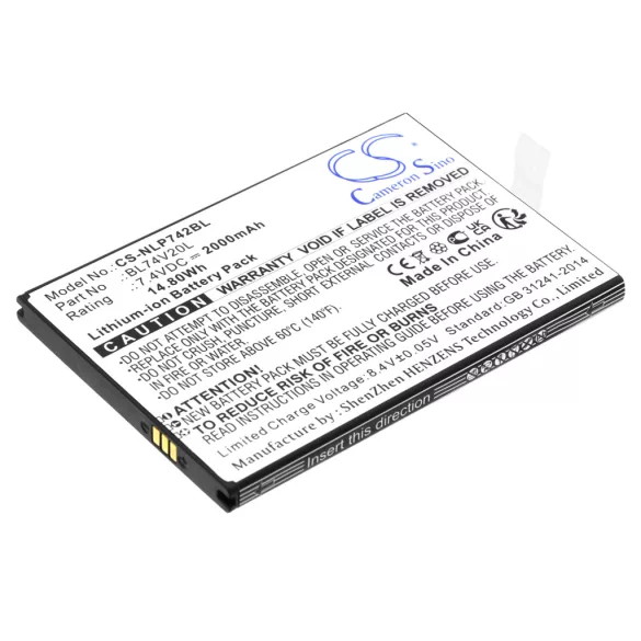Utángyártott Newland Fizetési terminál Li-ion akkumulátor 7.4V 2000mAh BL74V20L - CameronSino
