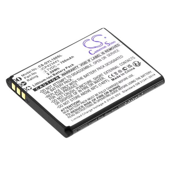 Utángyártott Olympia mobil Li-ion akkumulátor 3.7V 700mAh ICP423443 - CameronSino