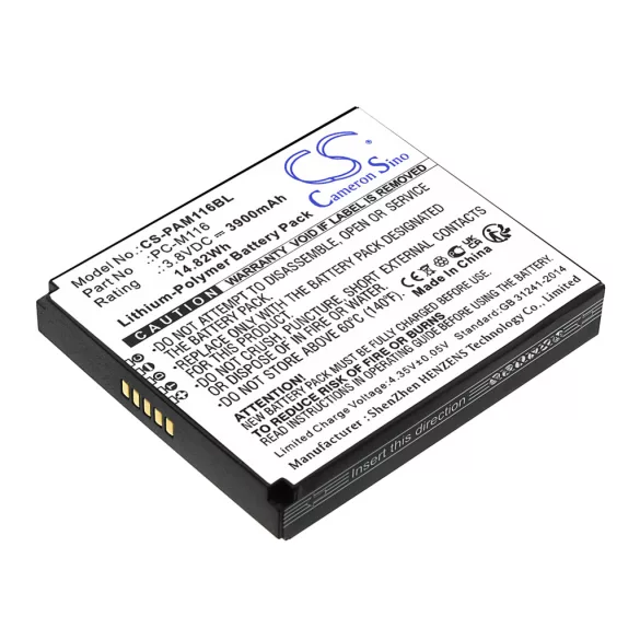 Utángyártott Pax Fizetési terminál Li-Polymer akkumulátor 3.8V 3900mAh PC-M116 - CameronSino