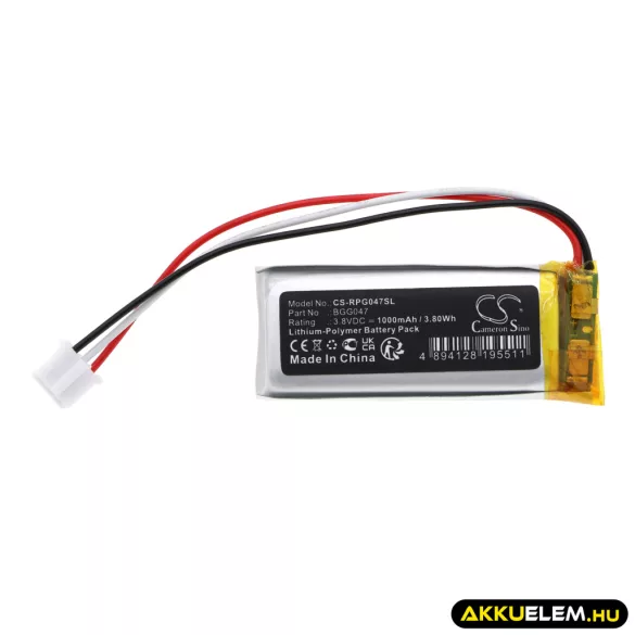 Utángyártott Roku Távirányító Li-Polymer akkumulátor 3.8V 1000mAh BGG047, 822048 - CameronSino
