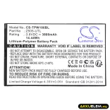 Utángyártott Topwise Fizetési terminál Li-Polymer akkumulátor 3.8V 3800mAh Z505-UTL - CameronSino