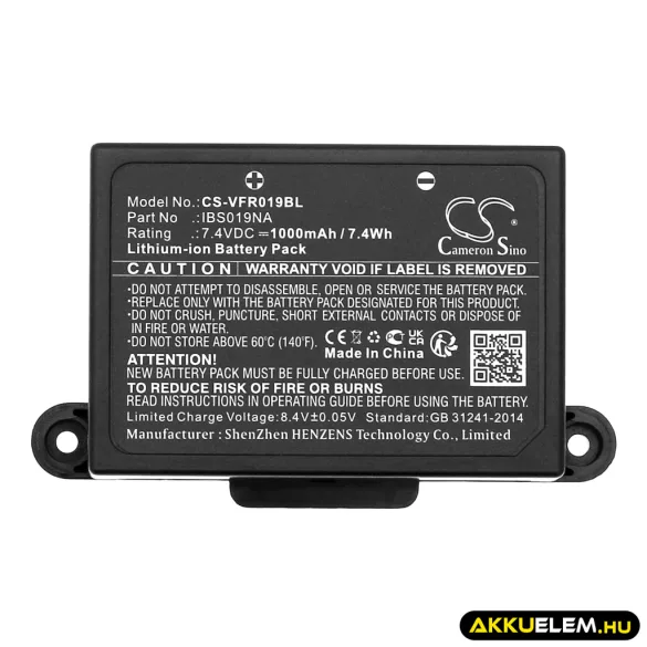 Utángyártott VeriFone Fizetési terminál Li-ion akkumulátor 7.4V 1000mAh IBS019NA - CameronSino